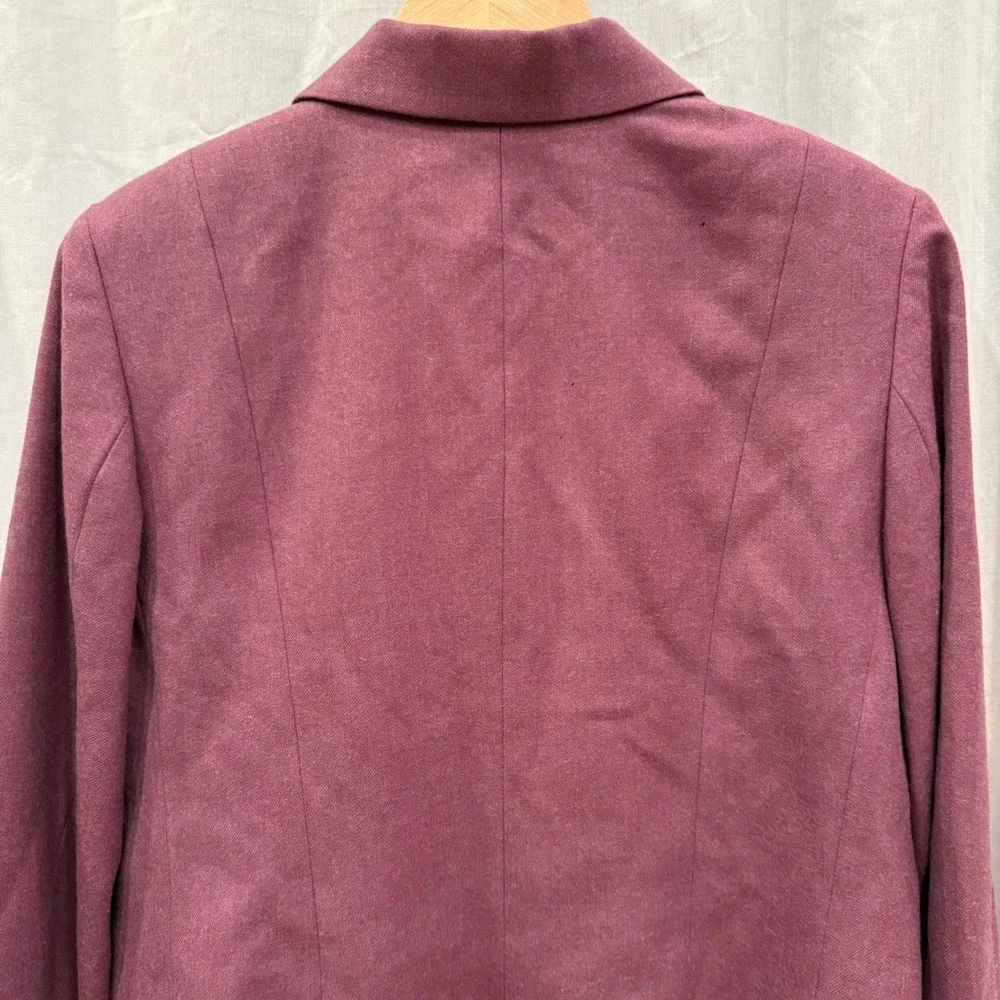 Pendleton Women's 14 Blazer Jacket‎ Burgundy Orchid Wool Classic Career Office